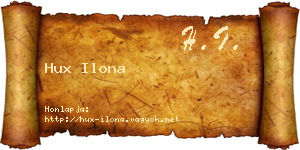 Hux Ilona névjegykártya